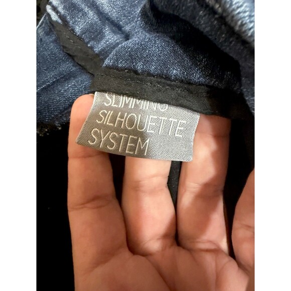 Melissa McCarthy Seven7 Stretch Capri Crop Jeans Slimming Dark Wash Casual 14 - Picture 7 of 9